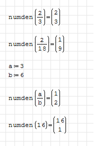 numden() examples