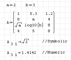 assigning a matrix element