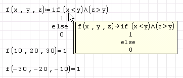 Ausdrückliche Konjunktion in if, im Tooltip angezeigt